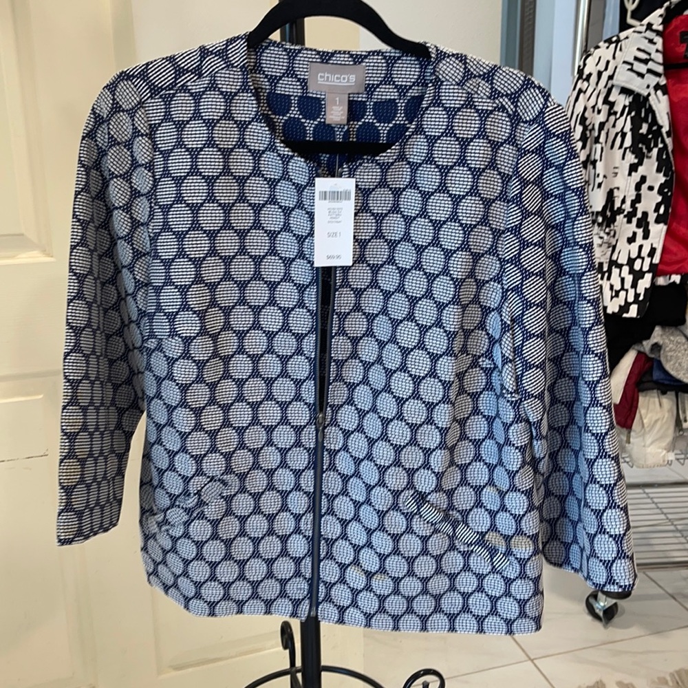 Two Jackets! navy/ white & black/ white